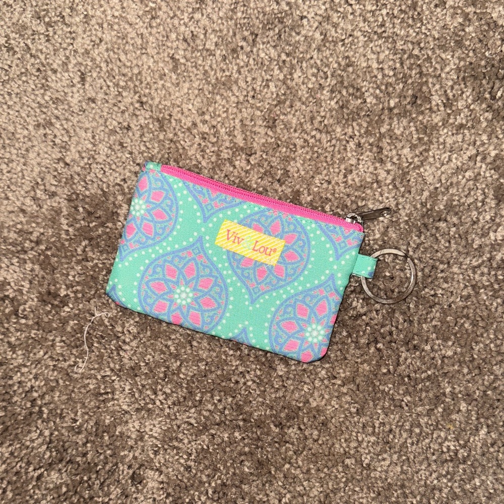 Kids Floral Coin Purse - Pink and Green